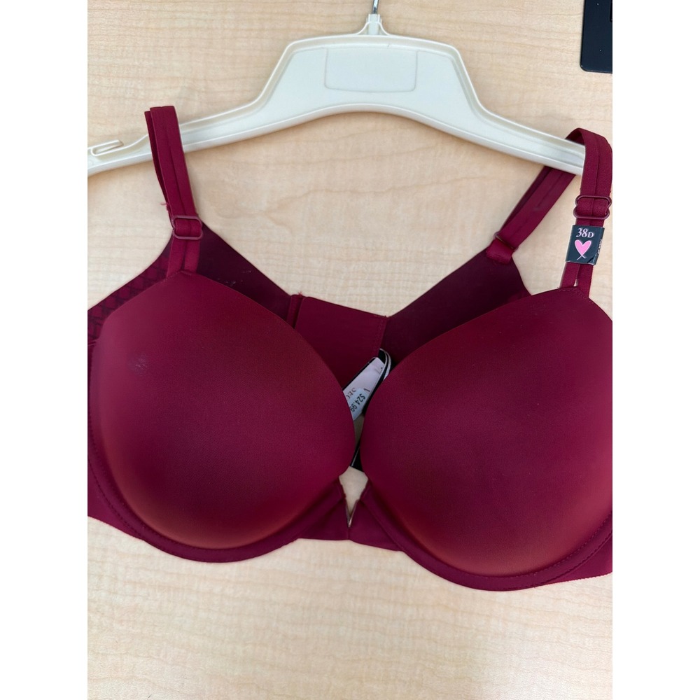 Victorias Secret Push-Up Bra Burgundy Wine Underwire Padded 38D